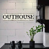 1pc Vintage Outhouse Metal Sign - Large 16x4 Inch Rustic Farmhouse Bathroom, Garage, Cabin & Cafe Wall Decor - Waterproof & Dustproof Aluminum Plaque With Distressed White & Black Finish, Pre-Drilled Holes For Outhouse, Privy Or Outhouse